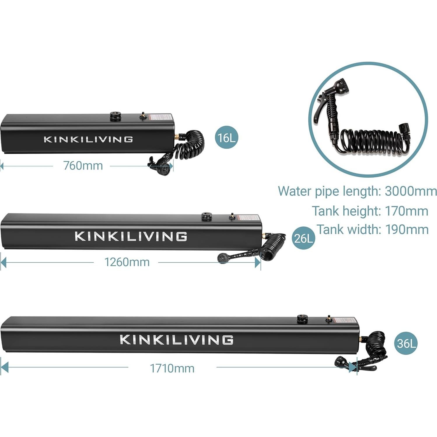 Tanque de Agua Calentada Solar Kinkiliving WT01 17 Litros