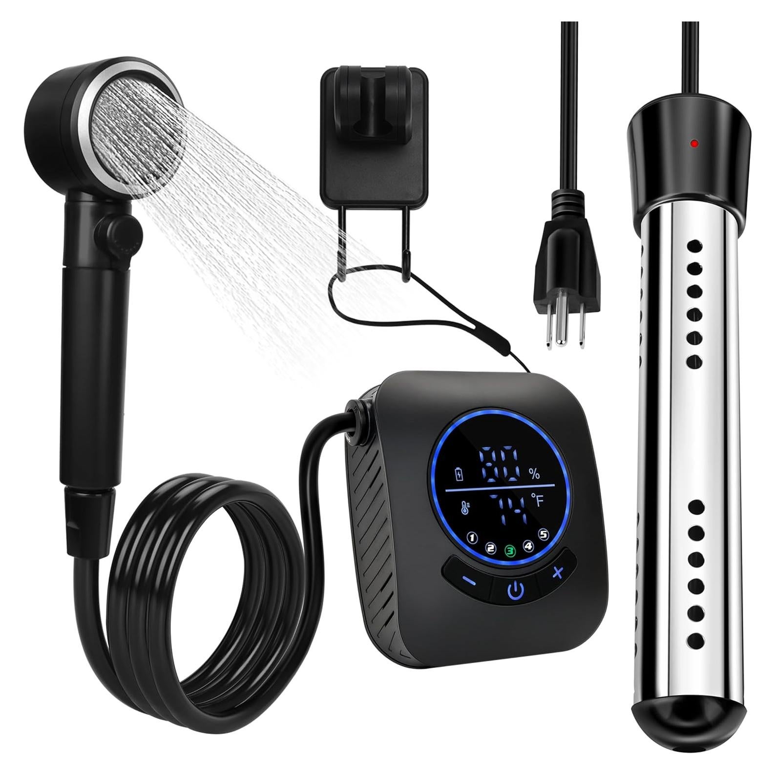 Ducha Portátil Yimserk YS-OSBK5H con Calentador 2000W 6L/min