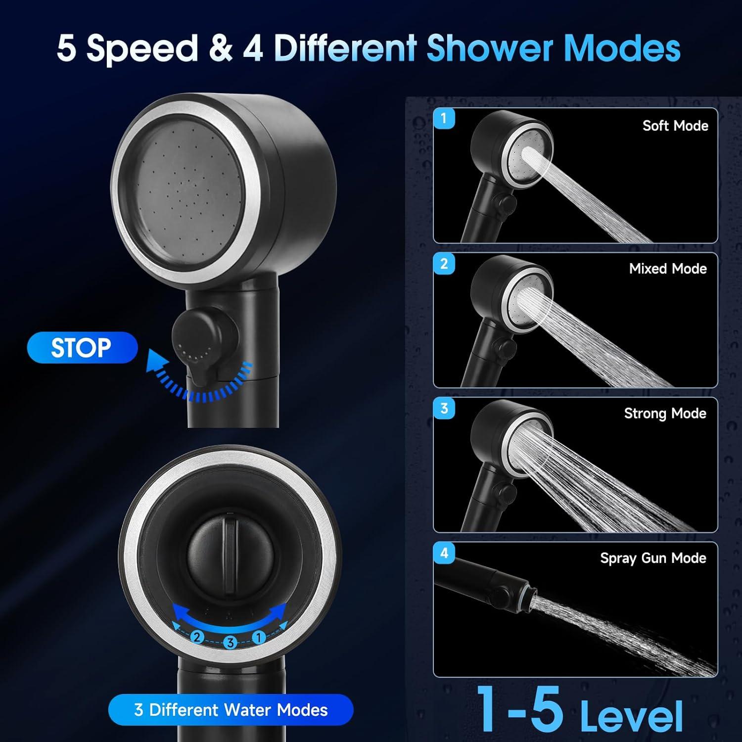 Ducha Portátil Yimserk YS-OSBK5H con Calentador 2000W 6L/min