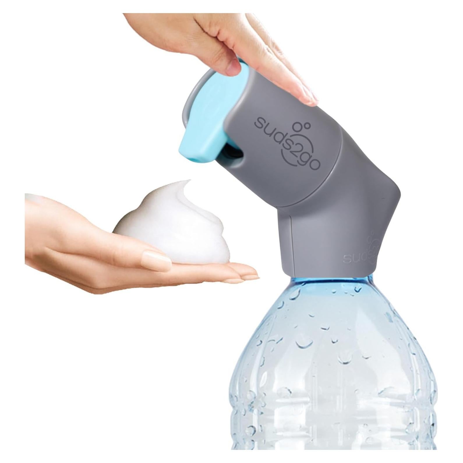 Estación de Lavado de Manos Portátil Suds2Go Gris con Jabón Espumoso