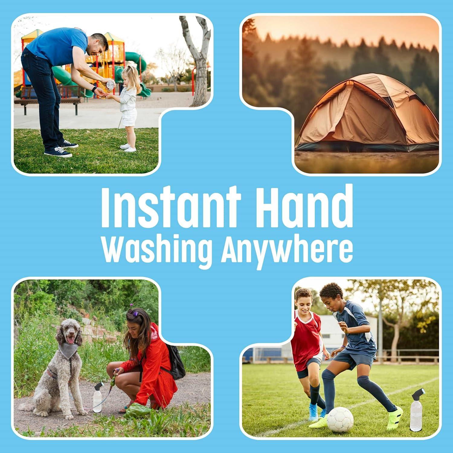 Estación de Lavado de Manos Portátil Suds2Go Gris con Jabón Espumoso