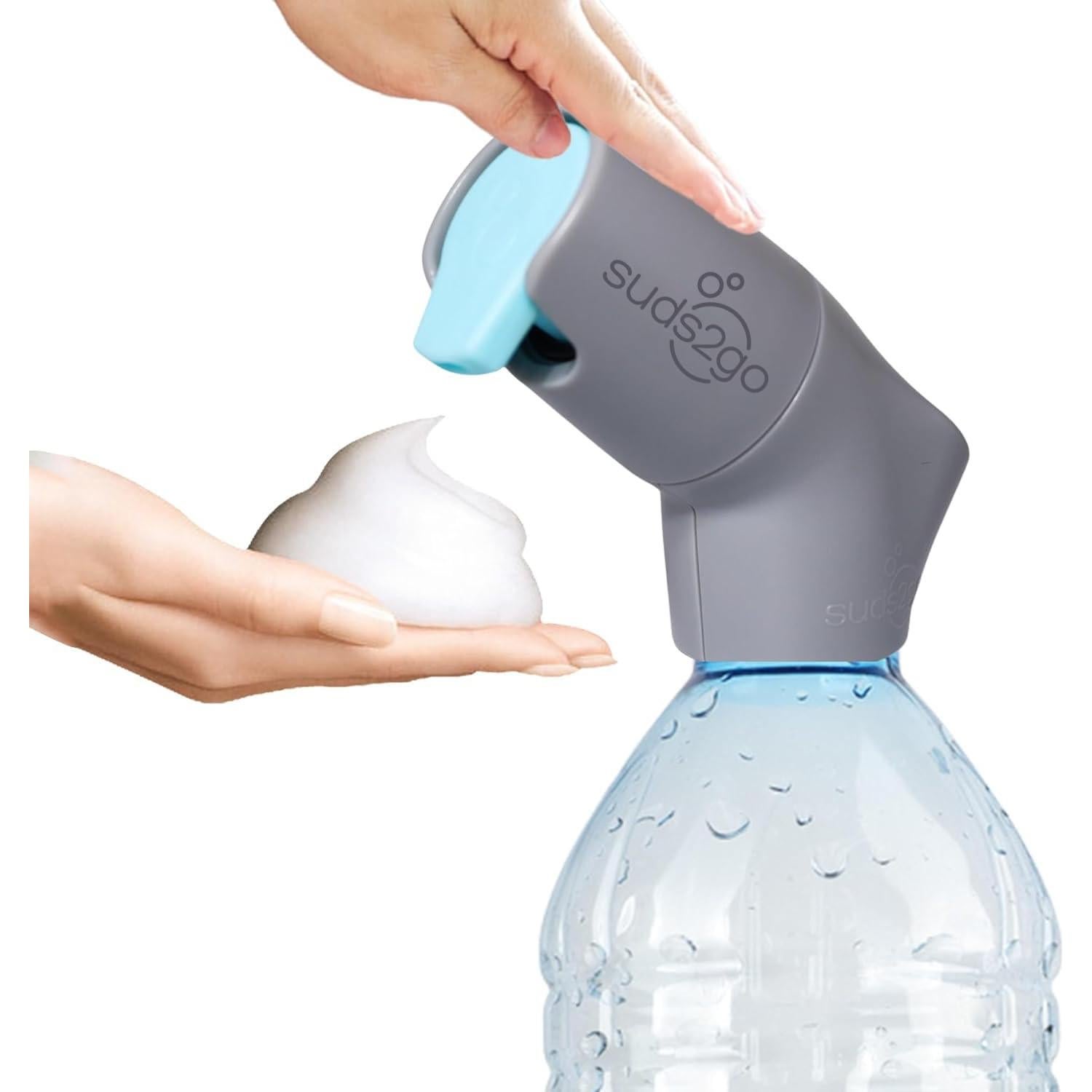 Estación de Lavado de Manos Portátil Suds2Go Gris con Jabón Espumoso