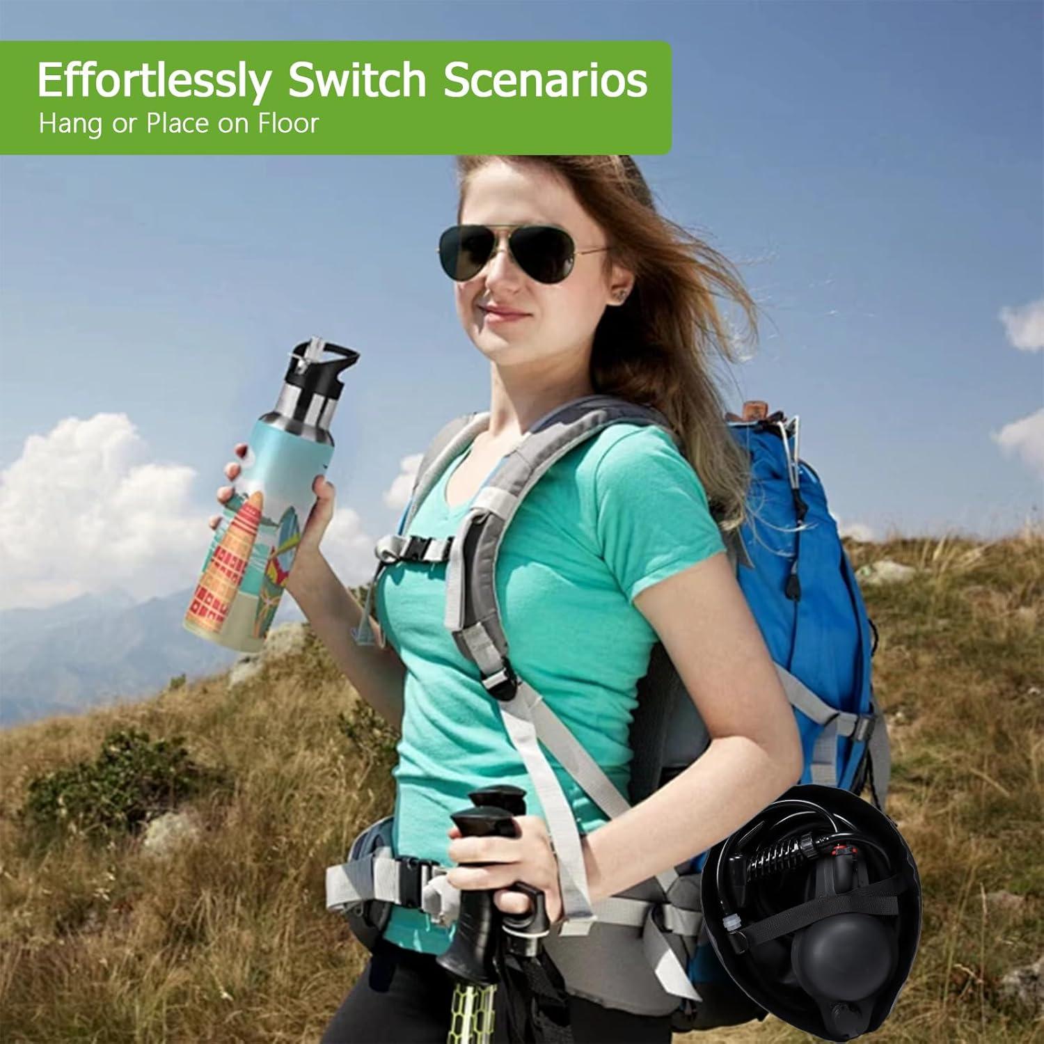 Bolsa de Ducha Solar Portátil Aircity 20L con Bomba de Pie