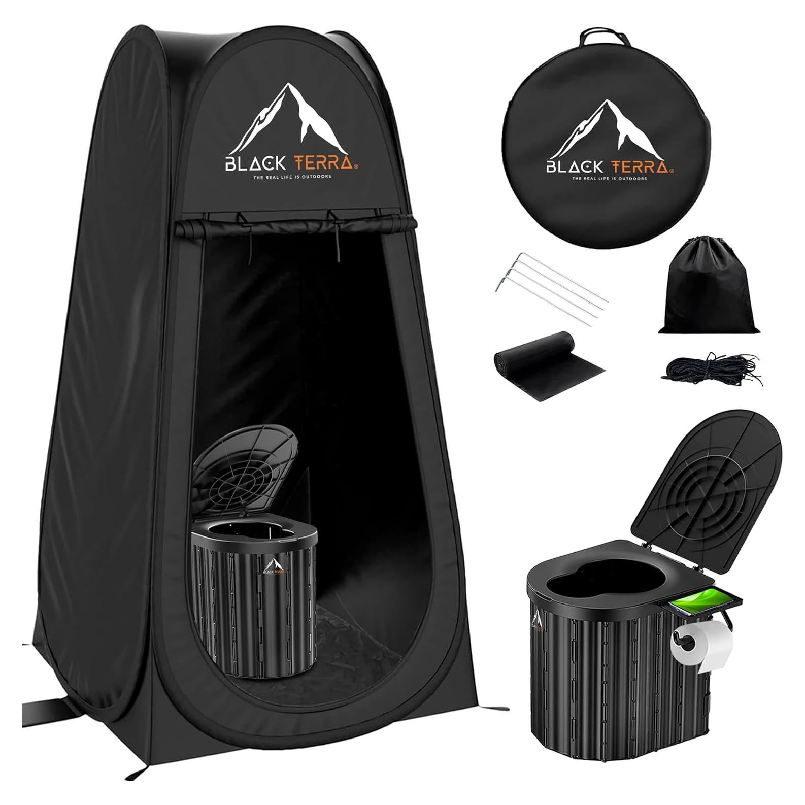 Inodoro Portátil BlackTerra BTOPTSAB2025 para Camping 1.89m