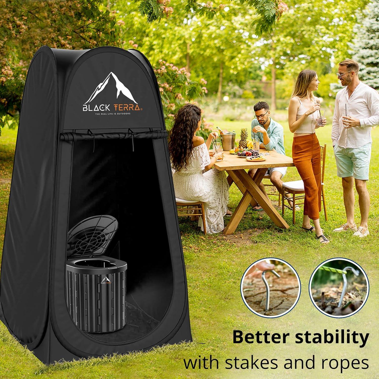 Inodoro Portátil BlackTerra BTOPTSAB2025 para Camping 1.89m