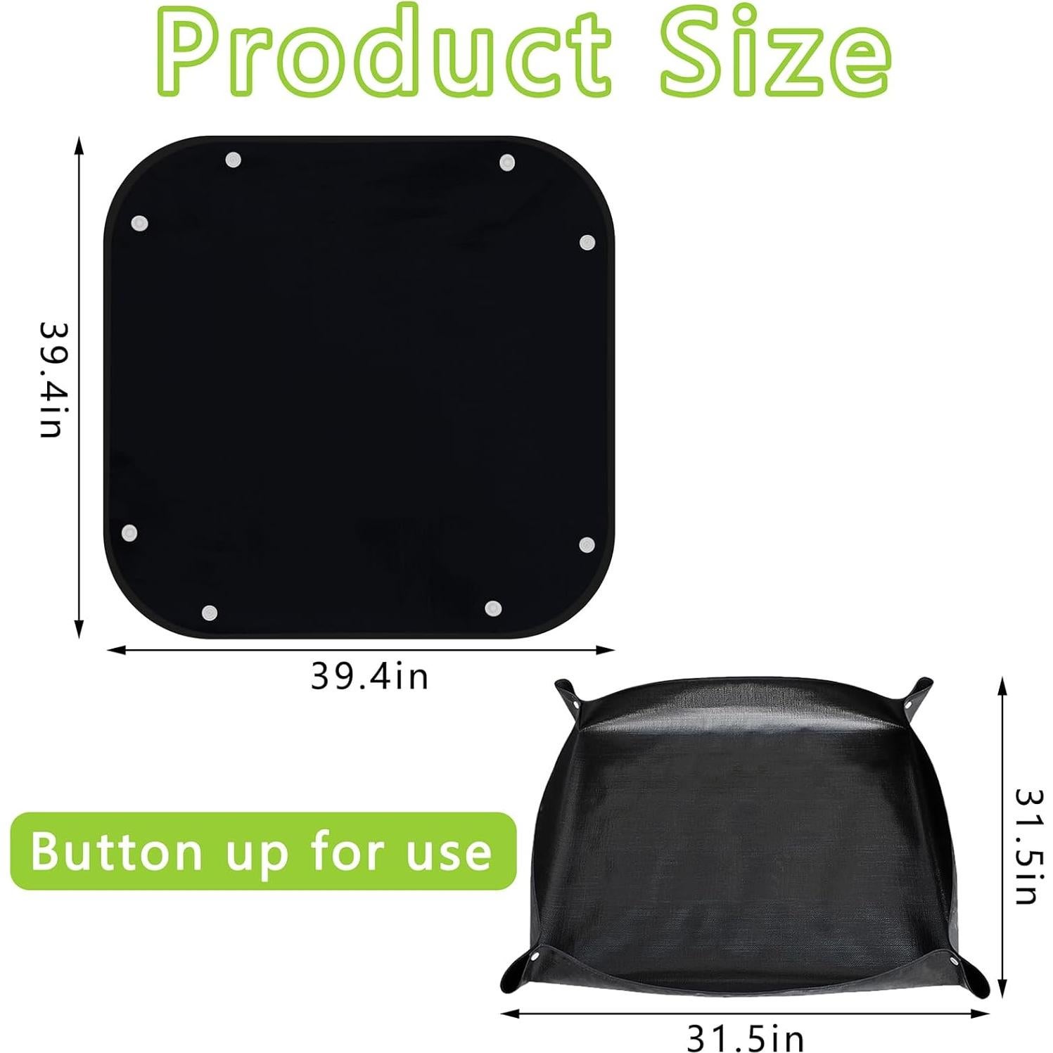 Alfombra de Ducha Portátil QTRQTR 100 cm Impermeable