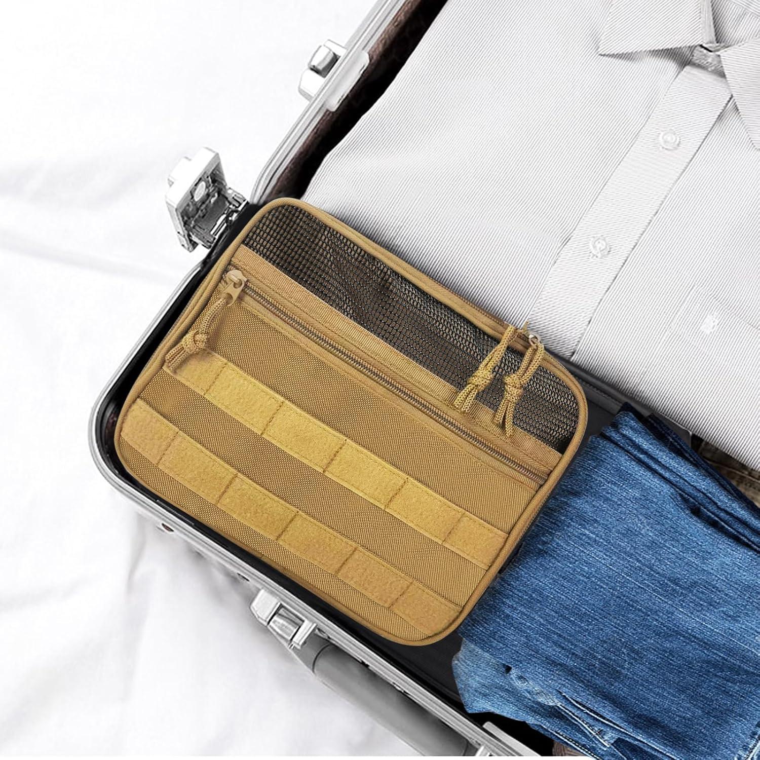 Bolsa de Aseo Táctica SUNRISING para Hombres - Caqui