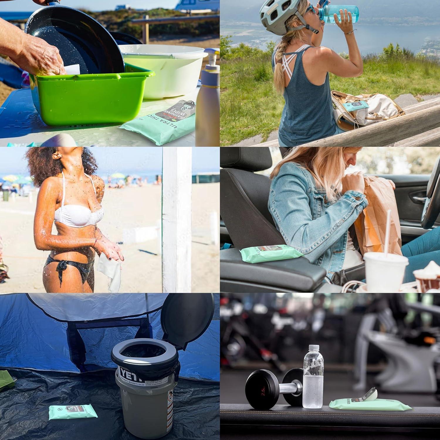 Toallitas de Ducha Sin Enjuague ZODTF - 6 Paquetes Adulto