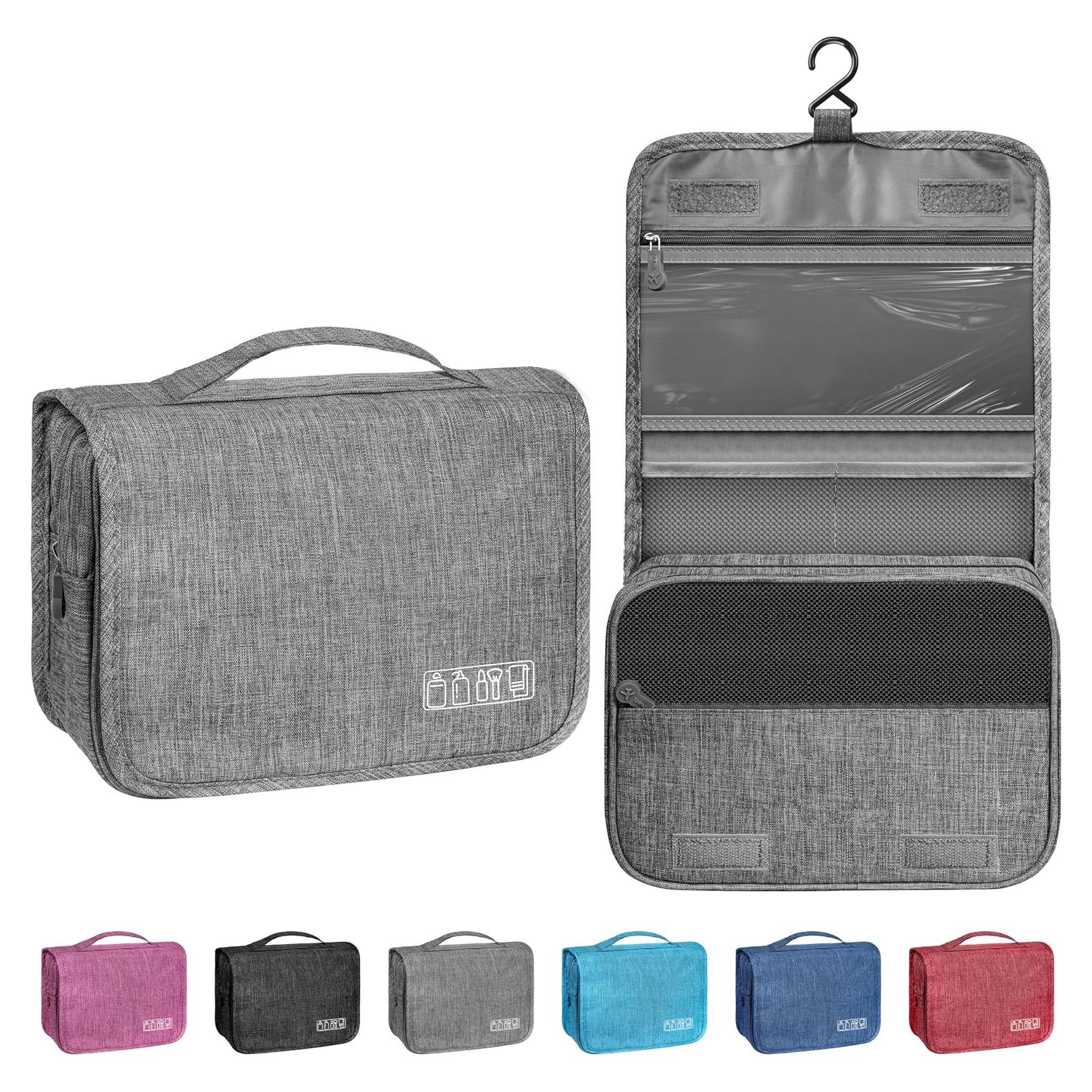 Bolsa de Aseo Colgante Impermeable Gris - Organizador de Viaje