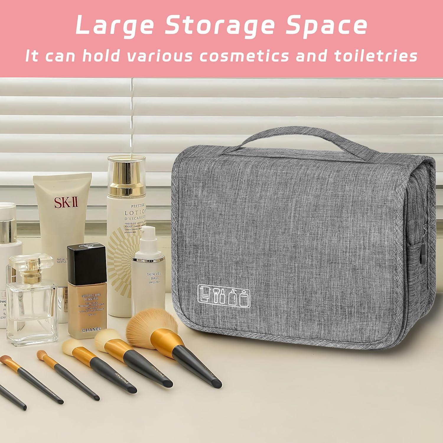 Bolsa de Aseo Colgante Impermeable Gris - Organizador de Viaje