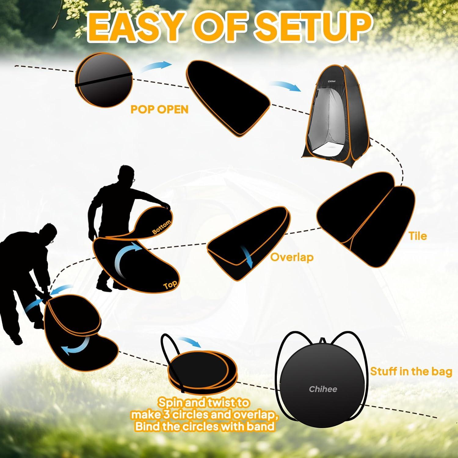 Tienda de Baño Pop Up Chihee 1 Habitación 120x120x190 cm