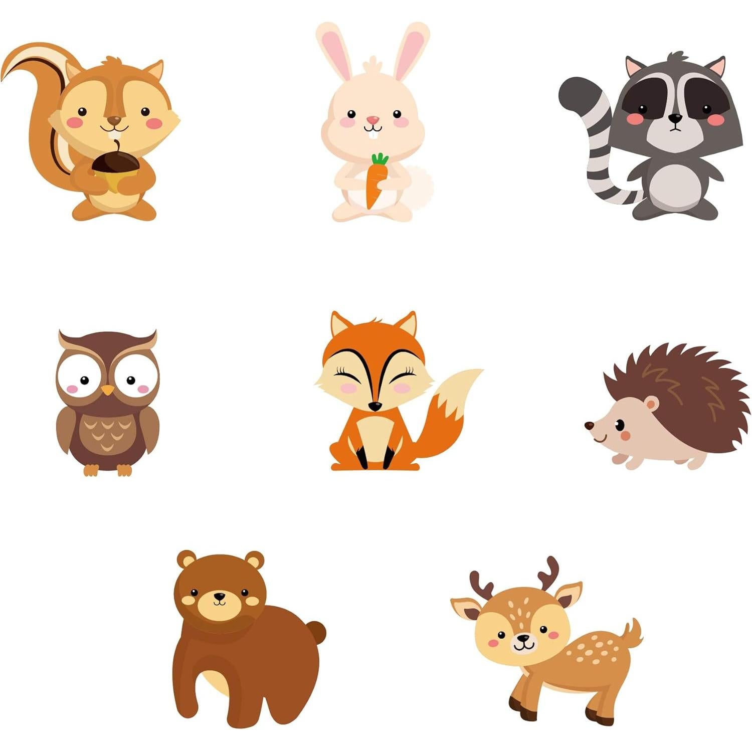 30 Decoraciones Colgantes Espirales Animales del Bosque