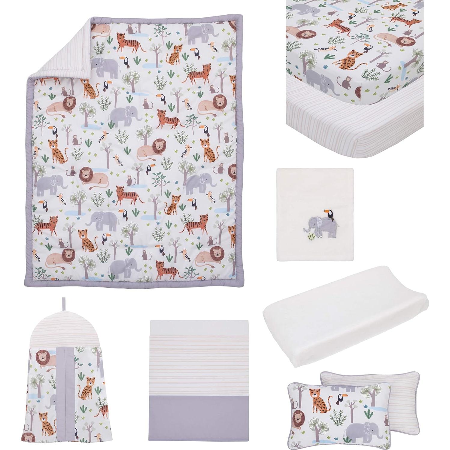 Juego de Ropa de Cuna NoJo Creciendo Salvaje 8 Piezas