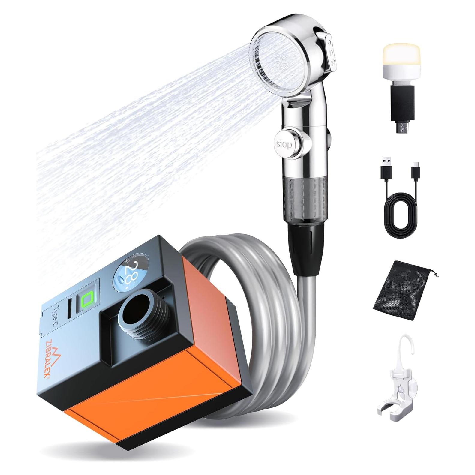 Ducha Portátil ZIBRALEX RC-04 Compacta IPX7 3 Modos