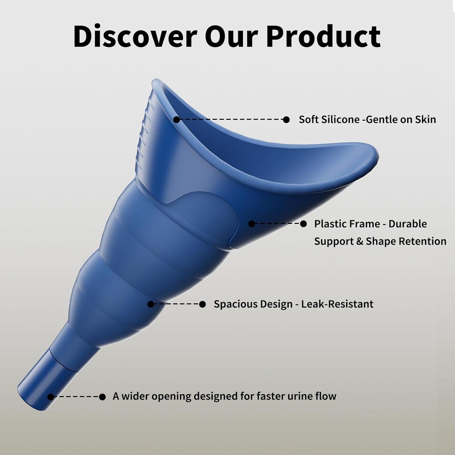 Orinal Femenino PFP Azul - Dispositivo Portátil Higiénico