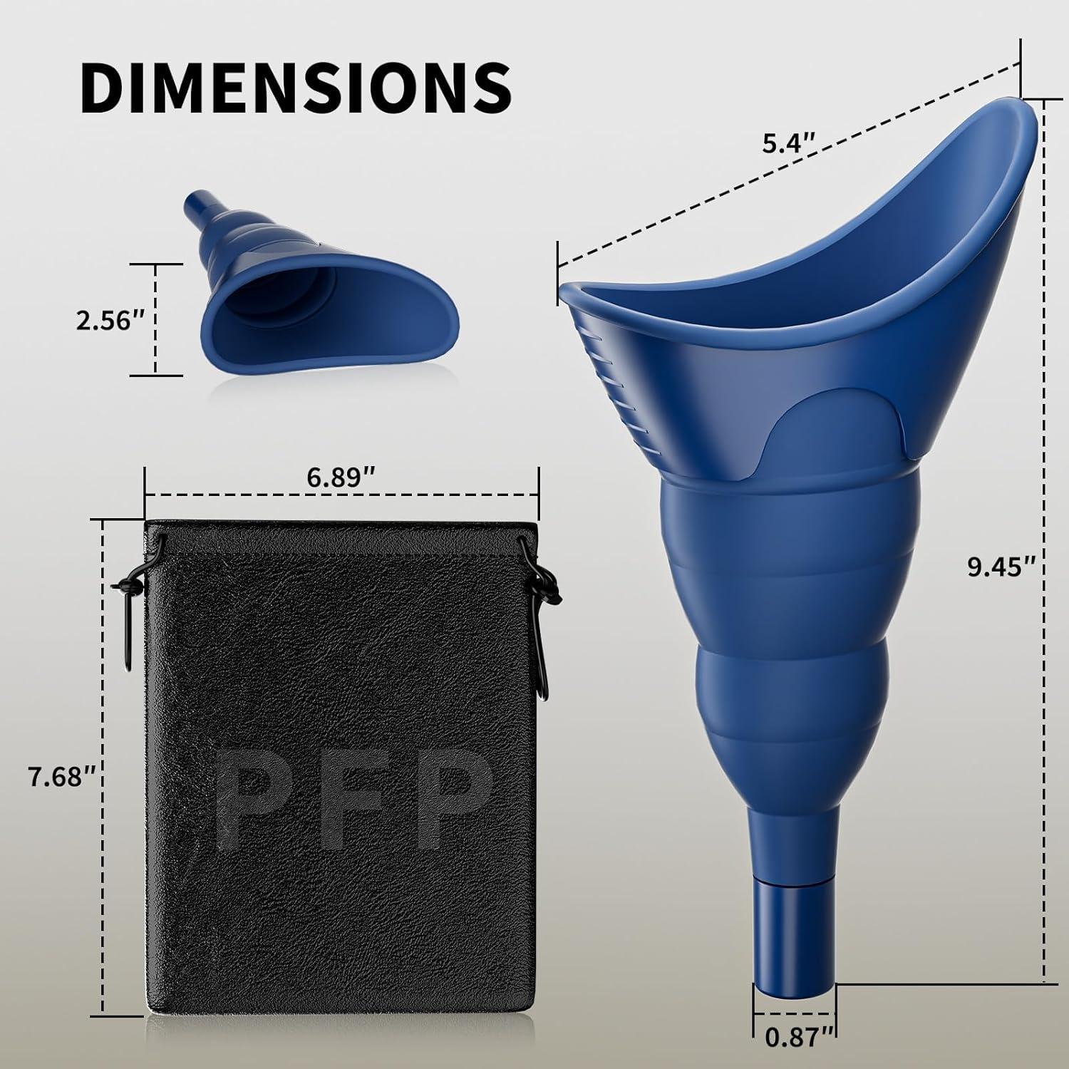 Orinal Femenino PFP Azul - Dispositivo Portátil Higiénico