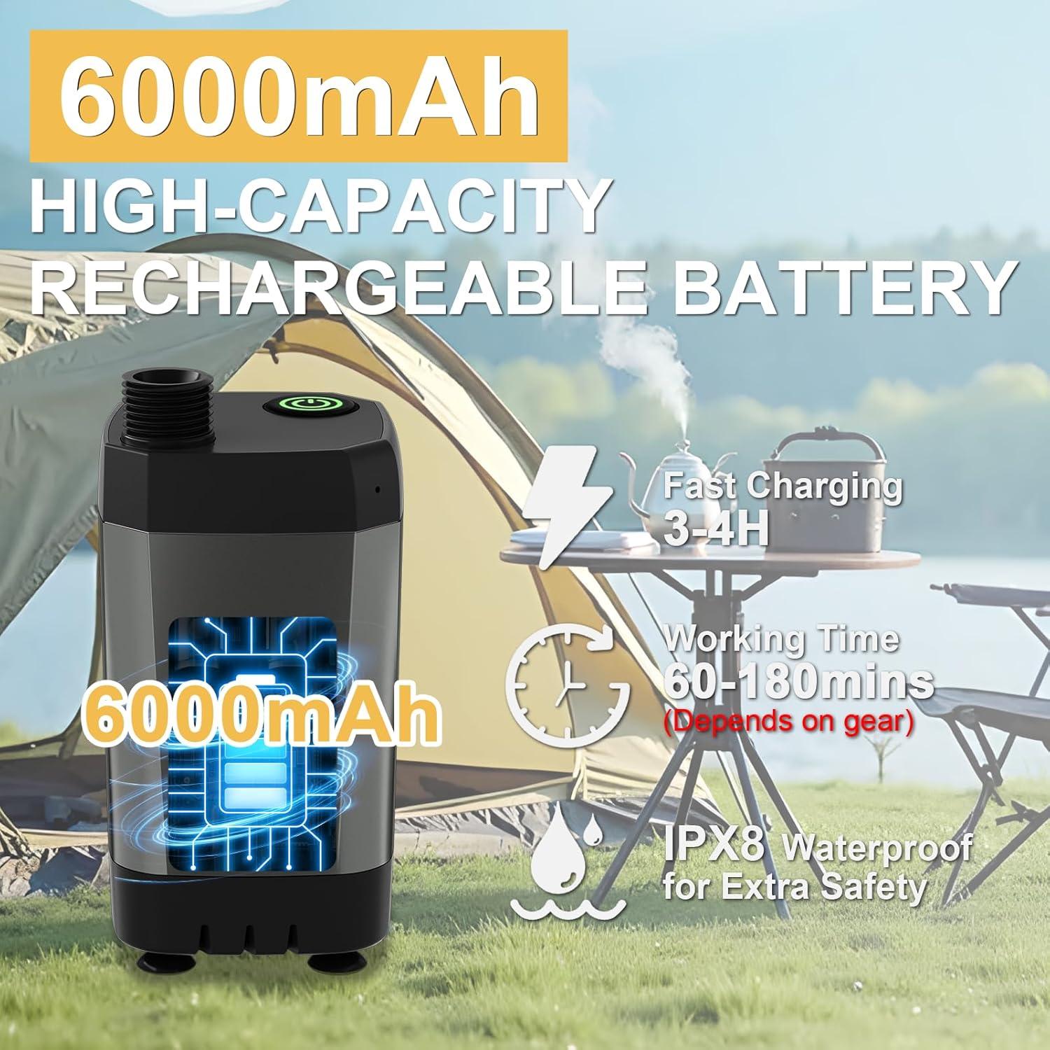 Ducha Portátil NOVCAPAR Recargable con Pantalla LED IPX8