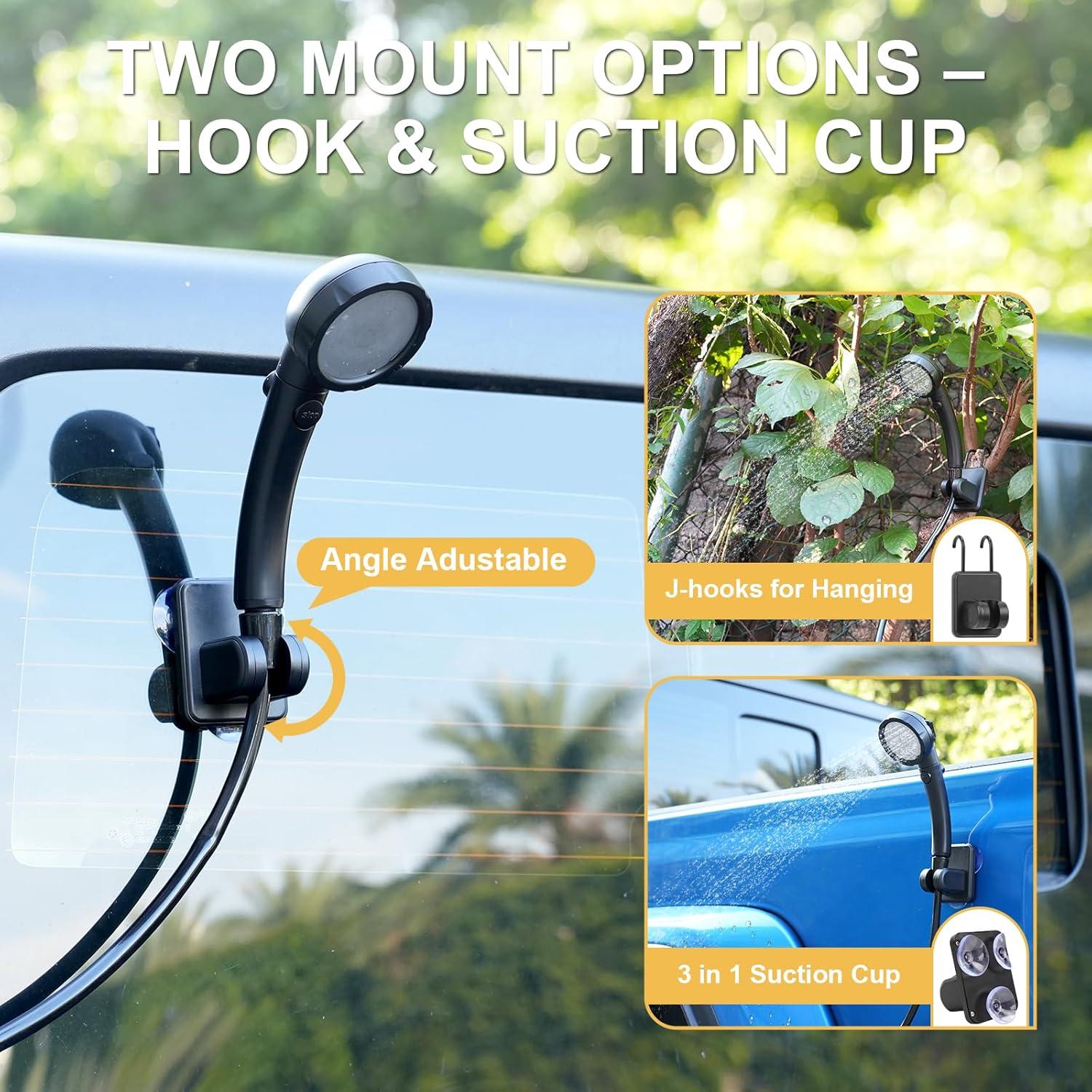 Ducha Portátil NOVCAPAR Recargable con Pantalla LED IPX8