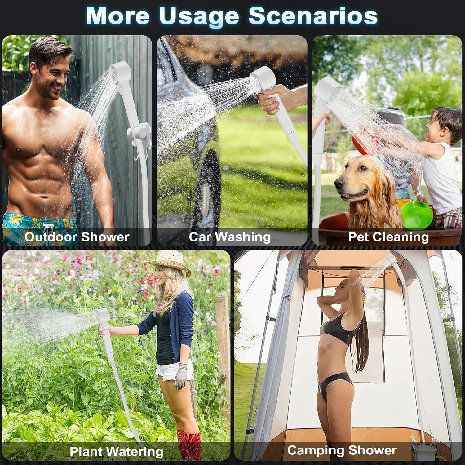 Ducha Portátil AYWOHA A2501 Recargable 8000mAh 5 Niveles