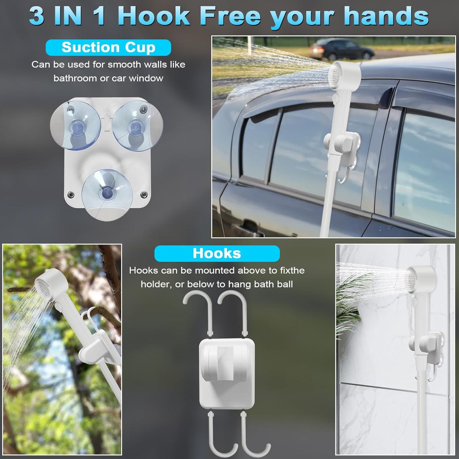 Ducha Portátil AYWOHA A2501 Recargable 8000mAh 5 Niveles