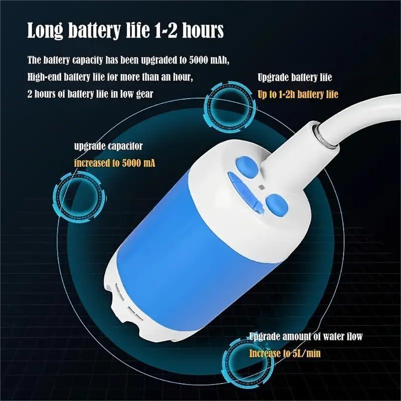 Ducha Portátil Eléctrica CRUMFERT 4000mAh Azul