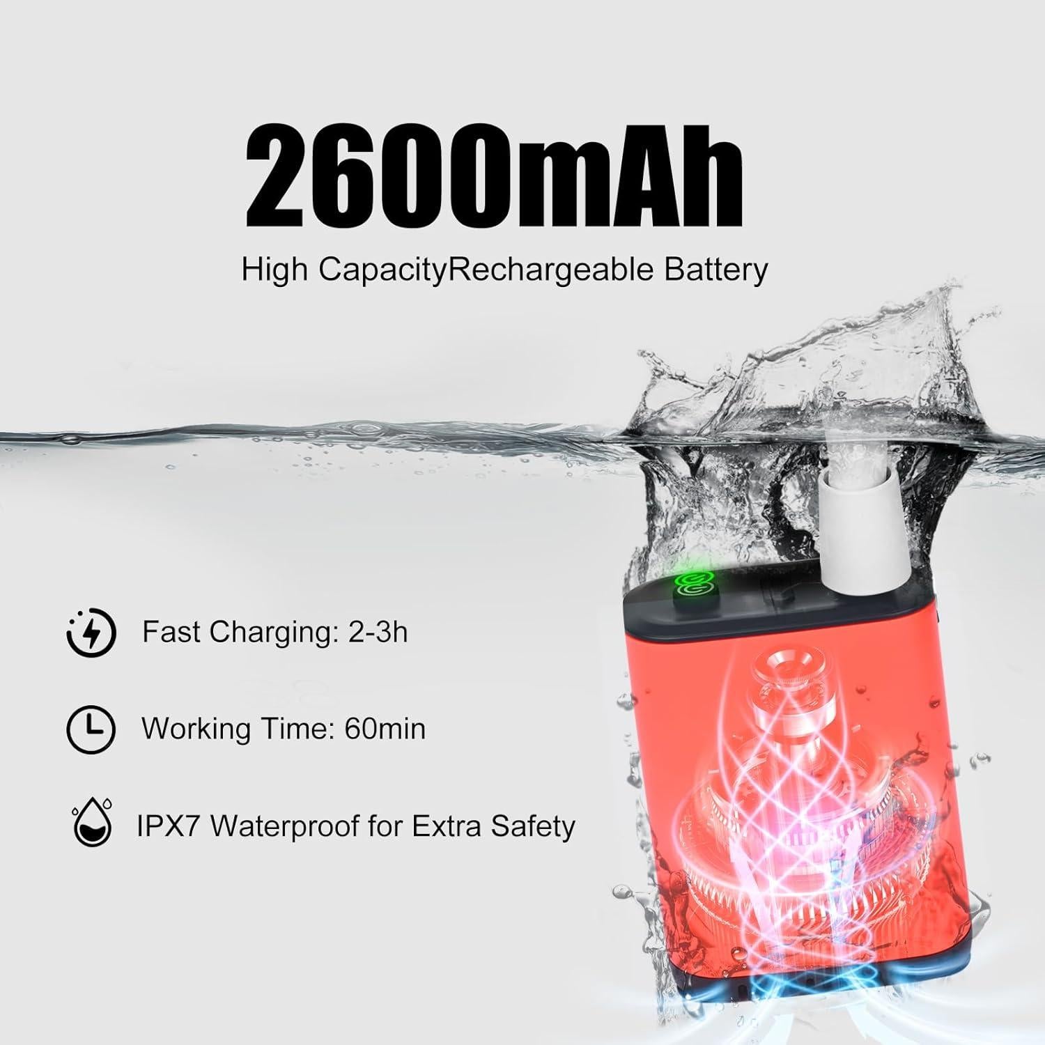 Ducha Portátil Lewisia SS003 con Batería 2600mAh y 3 Modos