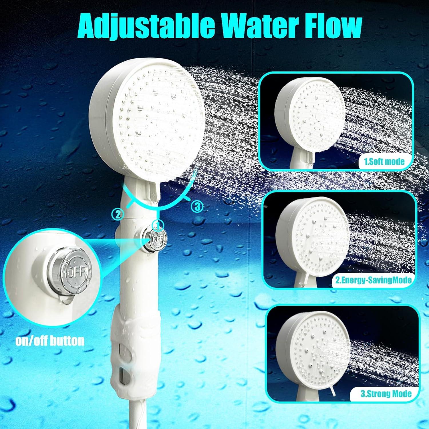 Ducha Portátil Lewisia SS003 con Batería 2600mAh y 3 Modos