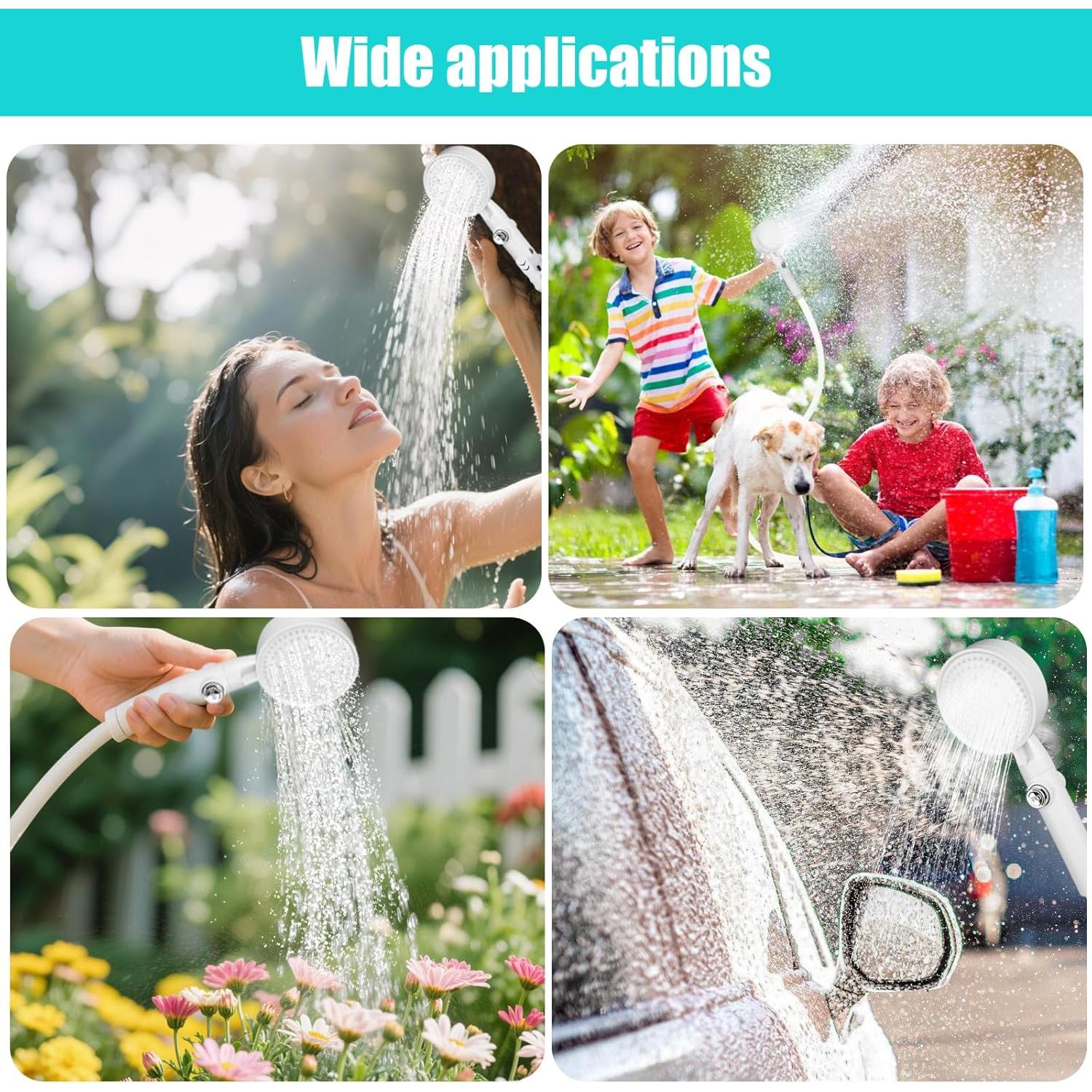 Ducha Portátil Lewisia SS003 con Batería 2600mAh y 3 Modos