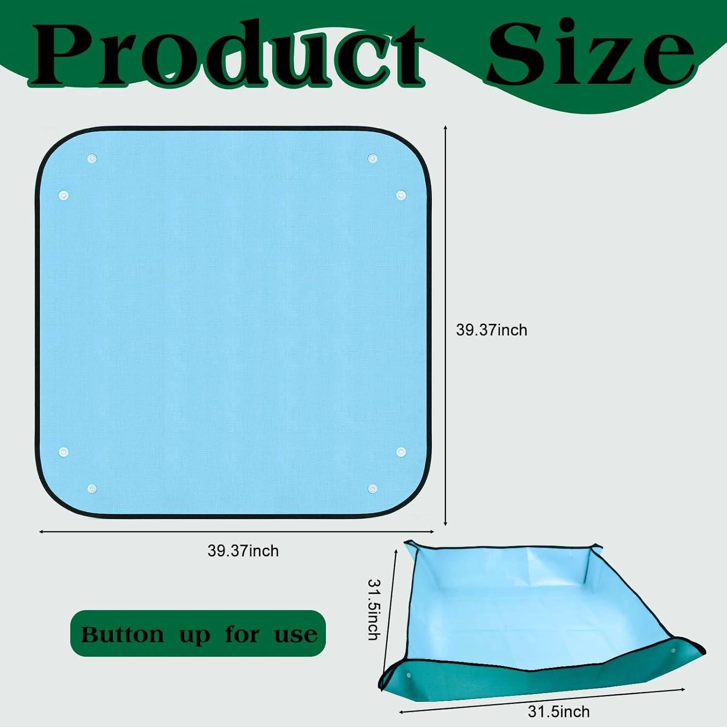 Alfombrilla para tienda de ducha Wenfan 100x100 cm antideslizante