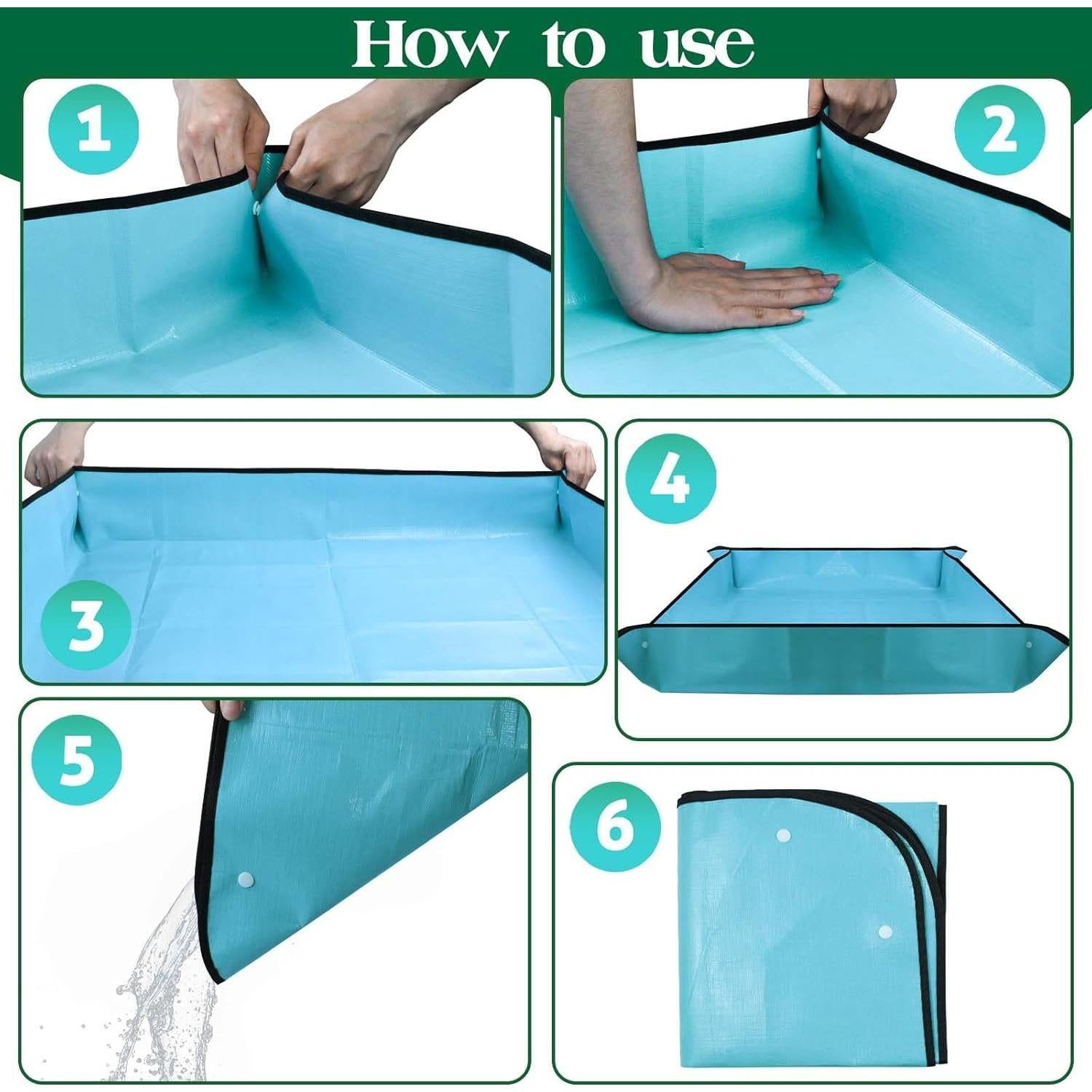 Alfombrilla para tienda de ducha Wenfan 100x100 cm antideslizante