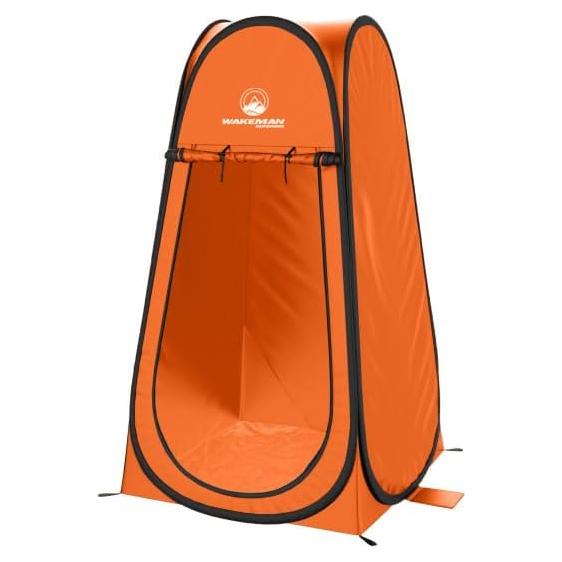 Carpa de Ducha Portátil Wakeman Naranja 1.01x1.01m