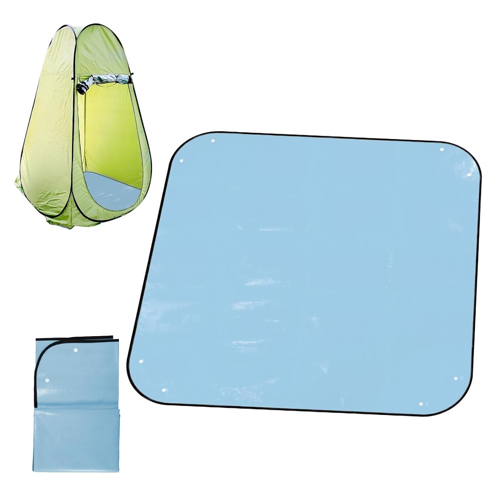 Alfombrilla para Ducha de Campamento Lyreh 1x1m Azul PE