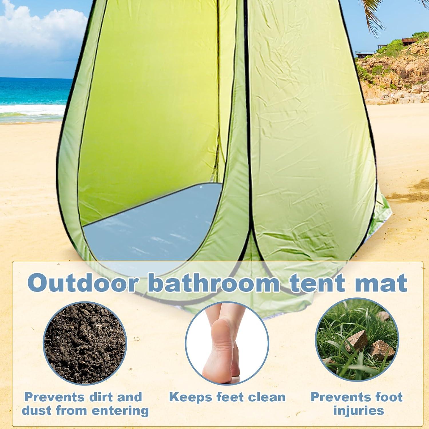 Alfombrilla para Ducha de Campamento Lyreh 1x1m Azul PE