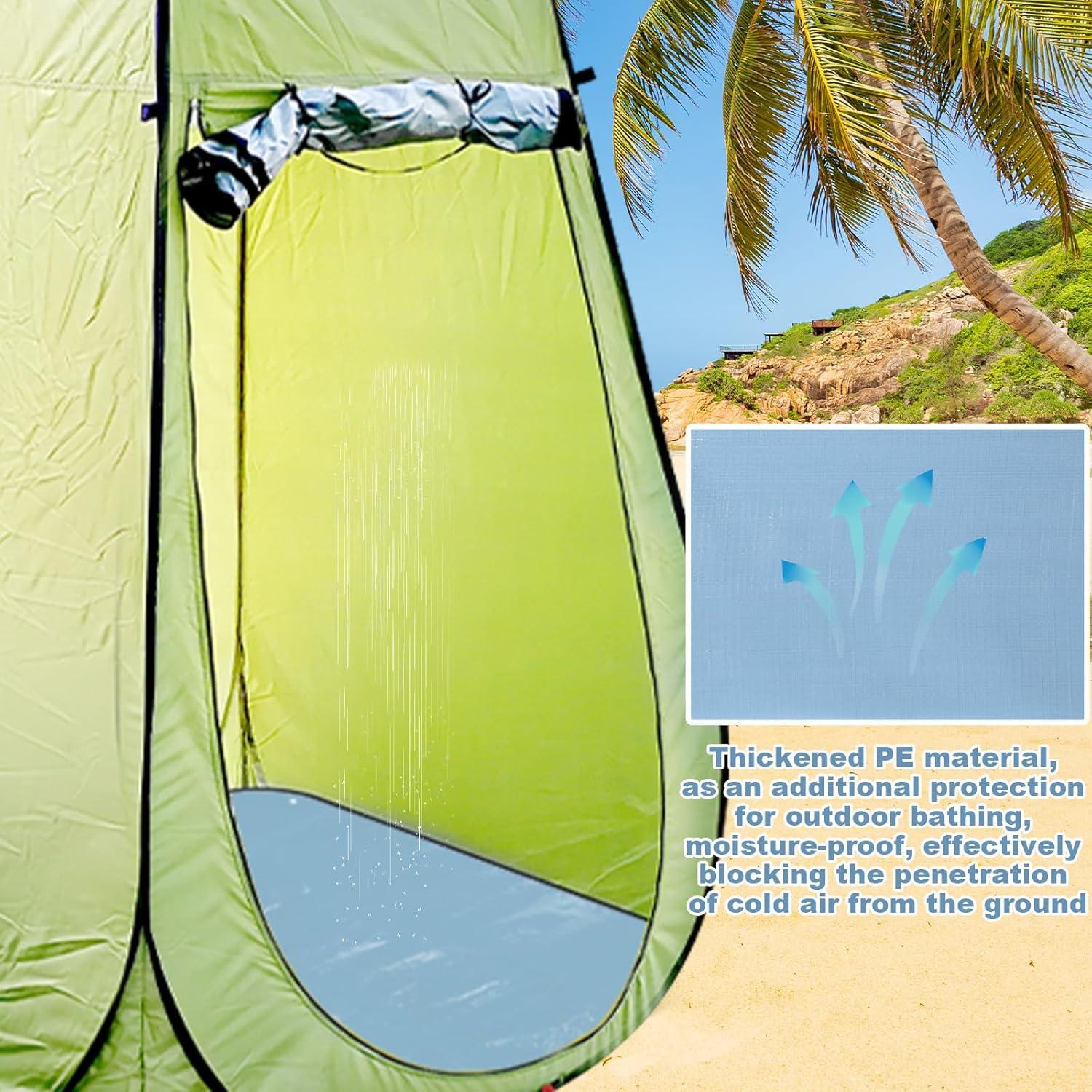 Alfombrilla para Ducha de Campamento Lyreh 1x1m Azul PE