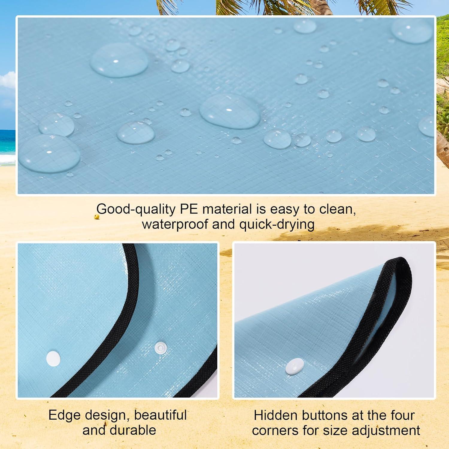 Alfombrilla para Ducha de Campamento Lyreh 1x1m Azul PE