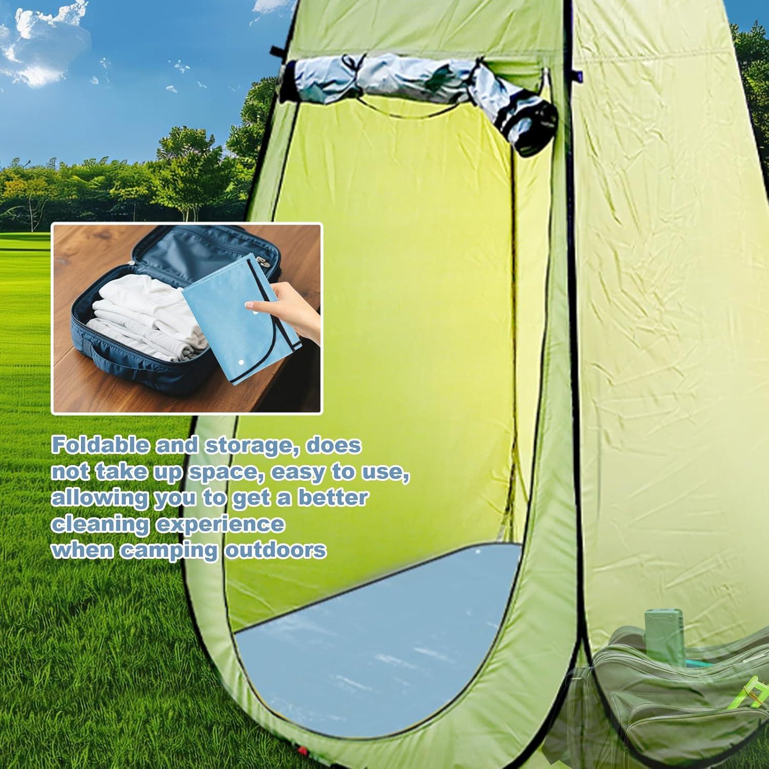 Alfombrilla para Ducha de Campamento Lyreh 1x1m Azul PE