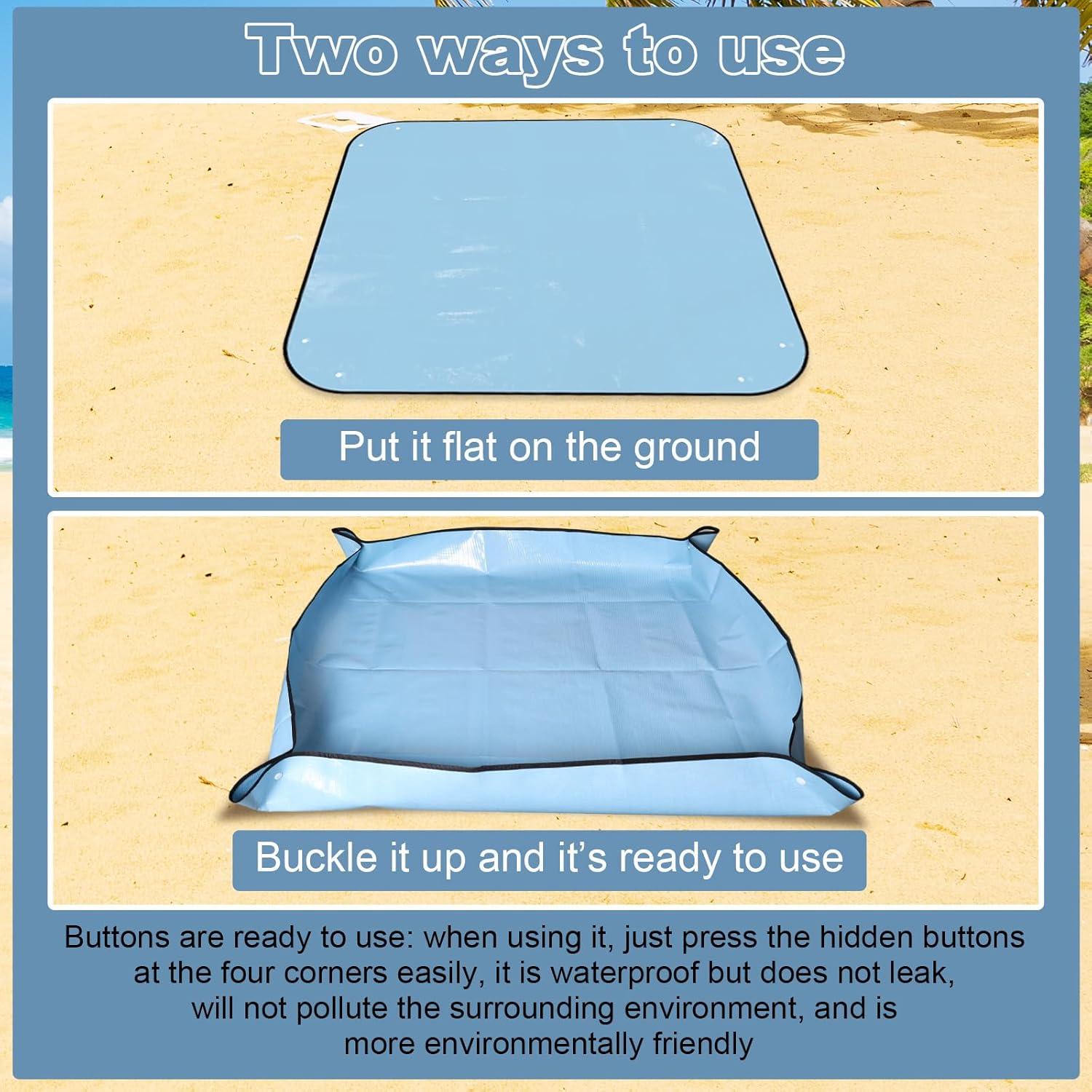 Alfombrilla para Ducha de Campamento Lyreh 1x1m Azul PE