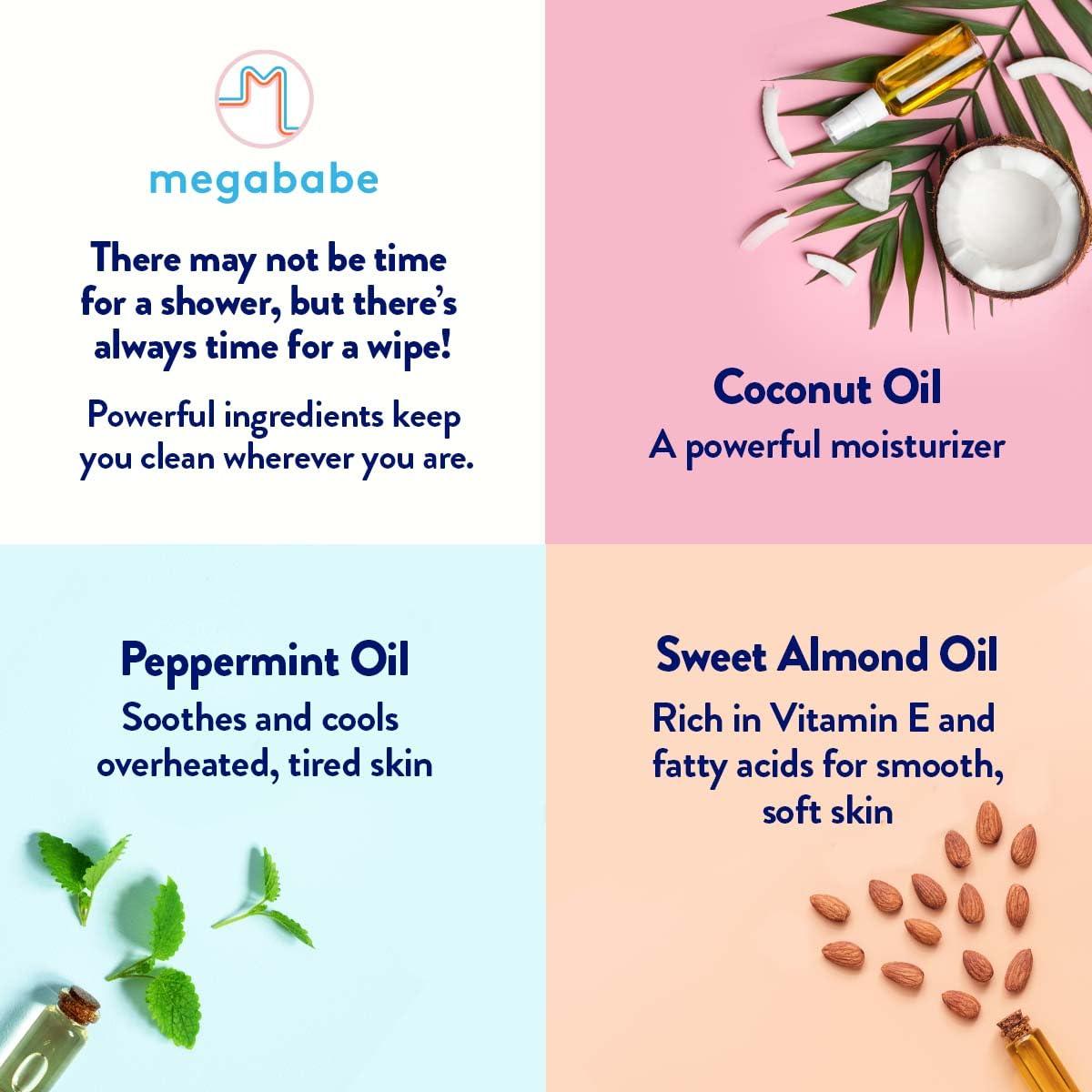 Toallitas de Ducha Megababe Pepino y Menta - 10 Unidades