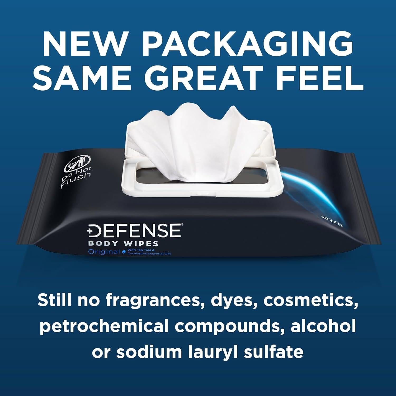 Toallitas Corporales Naturales Defense Soap - 40 Unidades