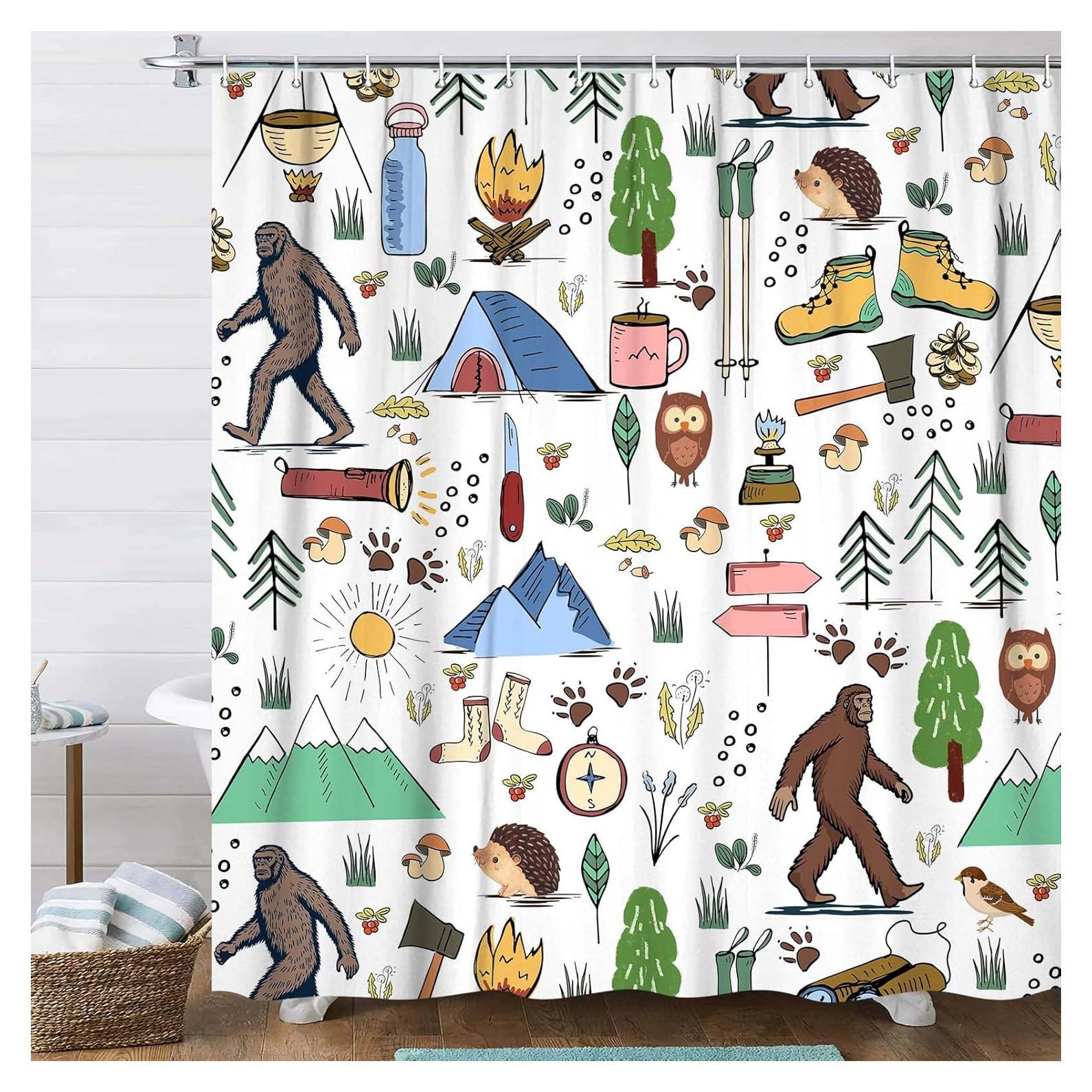 Cortina de Ducha JAWO Bigfoot 72x47cm Impermeable para RV