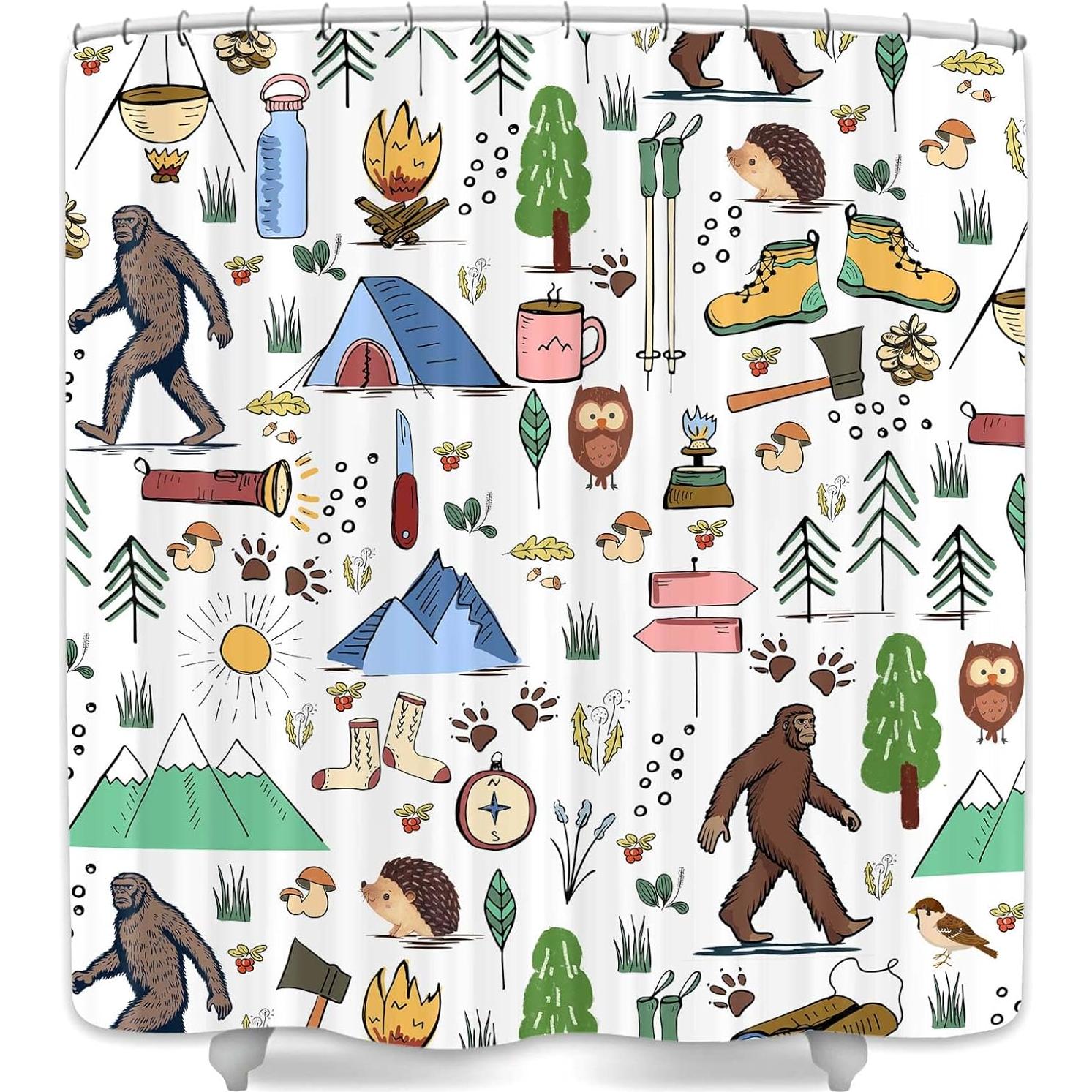 Cortina de Ducha JAWO Bigfoot 72x47cm Impermeable para RV