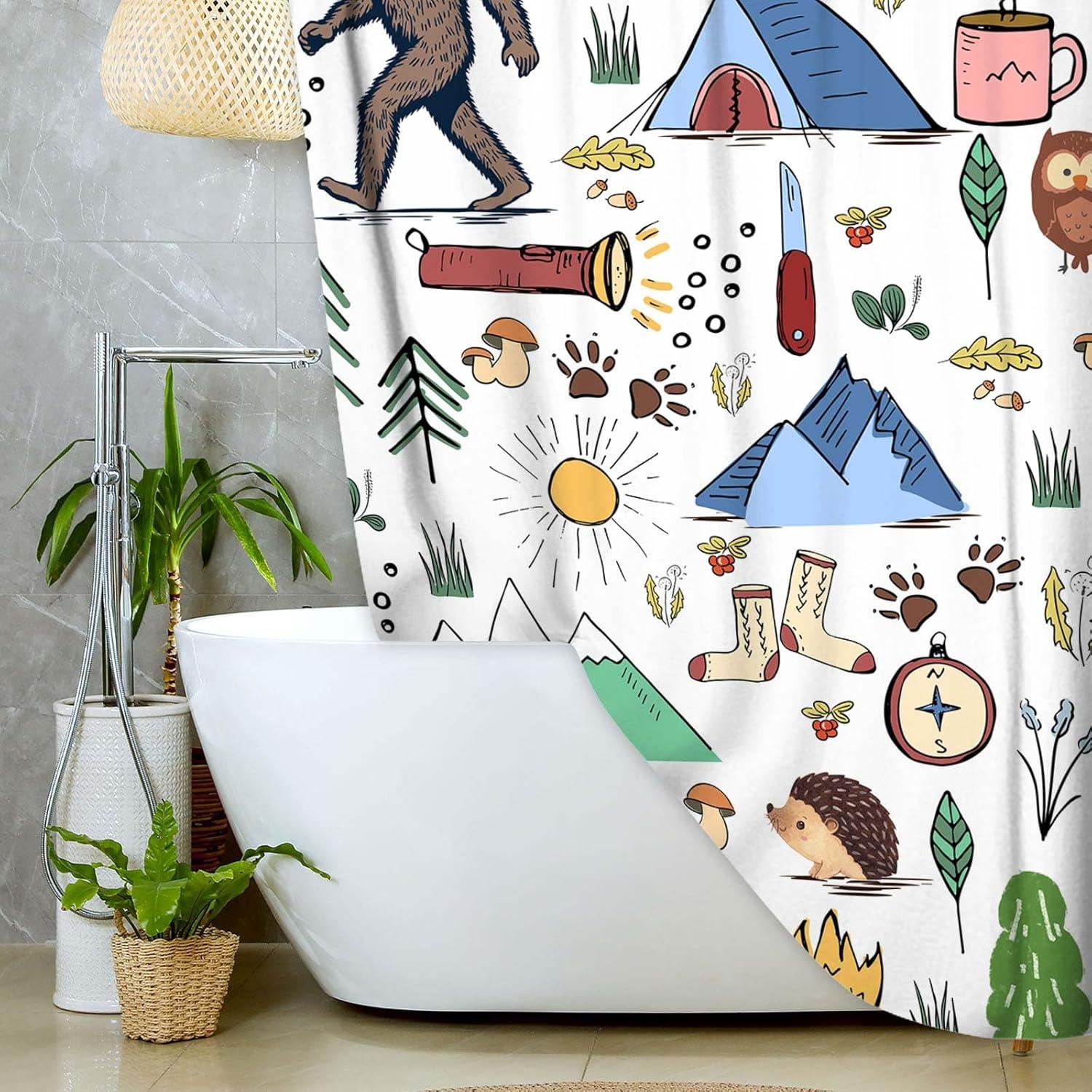 Cortina de Ducha JAWO Bigfoot 72x47cm Impermeable para RV