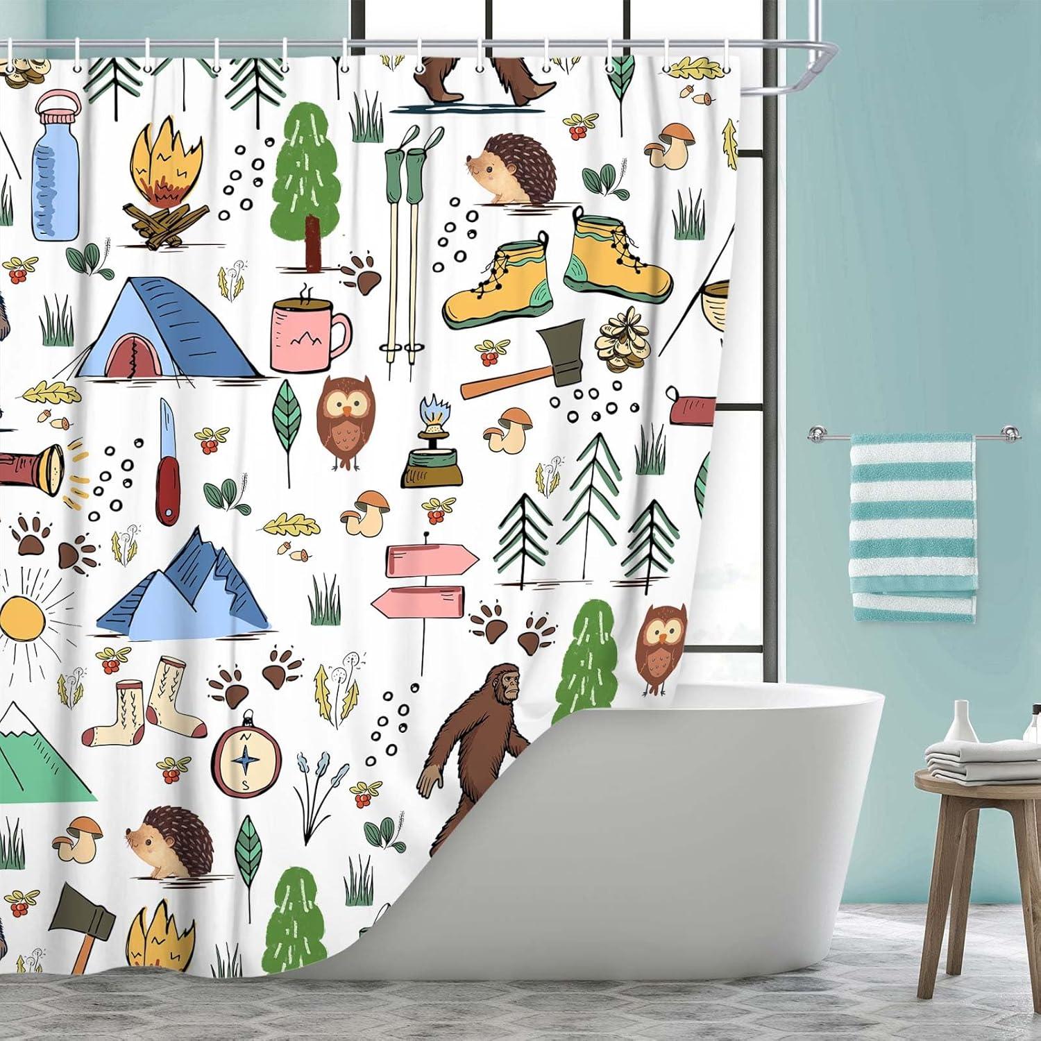 Cortina de Ducha JAWO Bigfoot 72x47cm Impermeable para RV