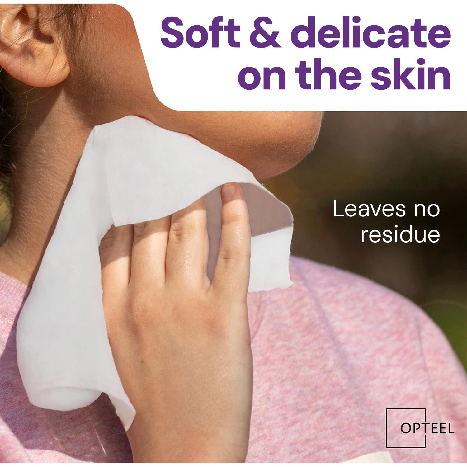 Toallitas Corporales Gruesas OPTEEL 80ct Sin Enjuague