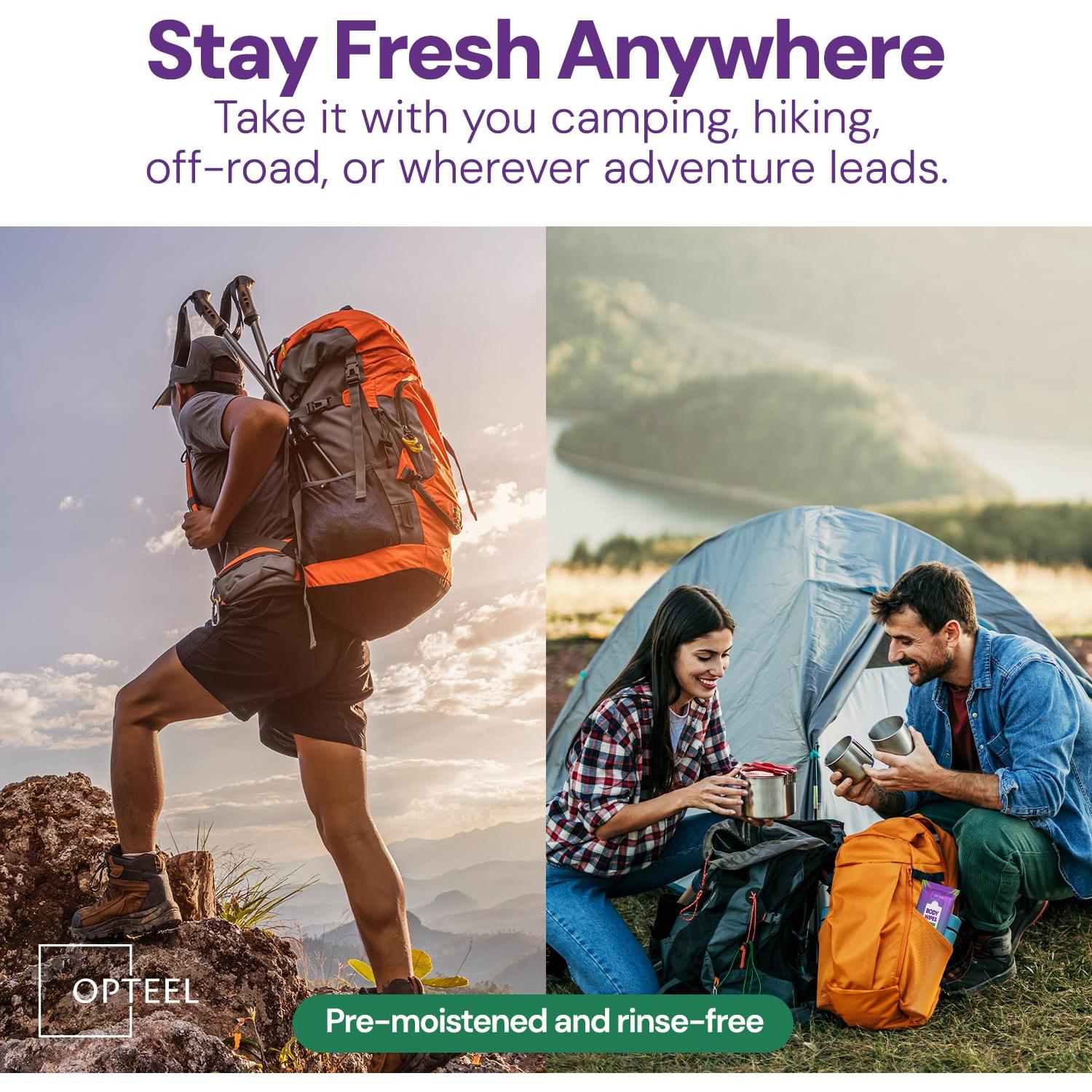 Toallitas Corporales Gruesas OPTEEL 80ct Sin Enjuague