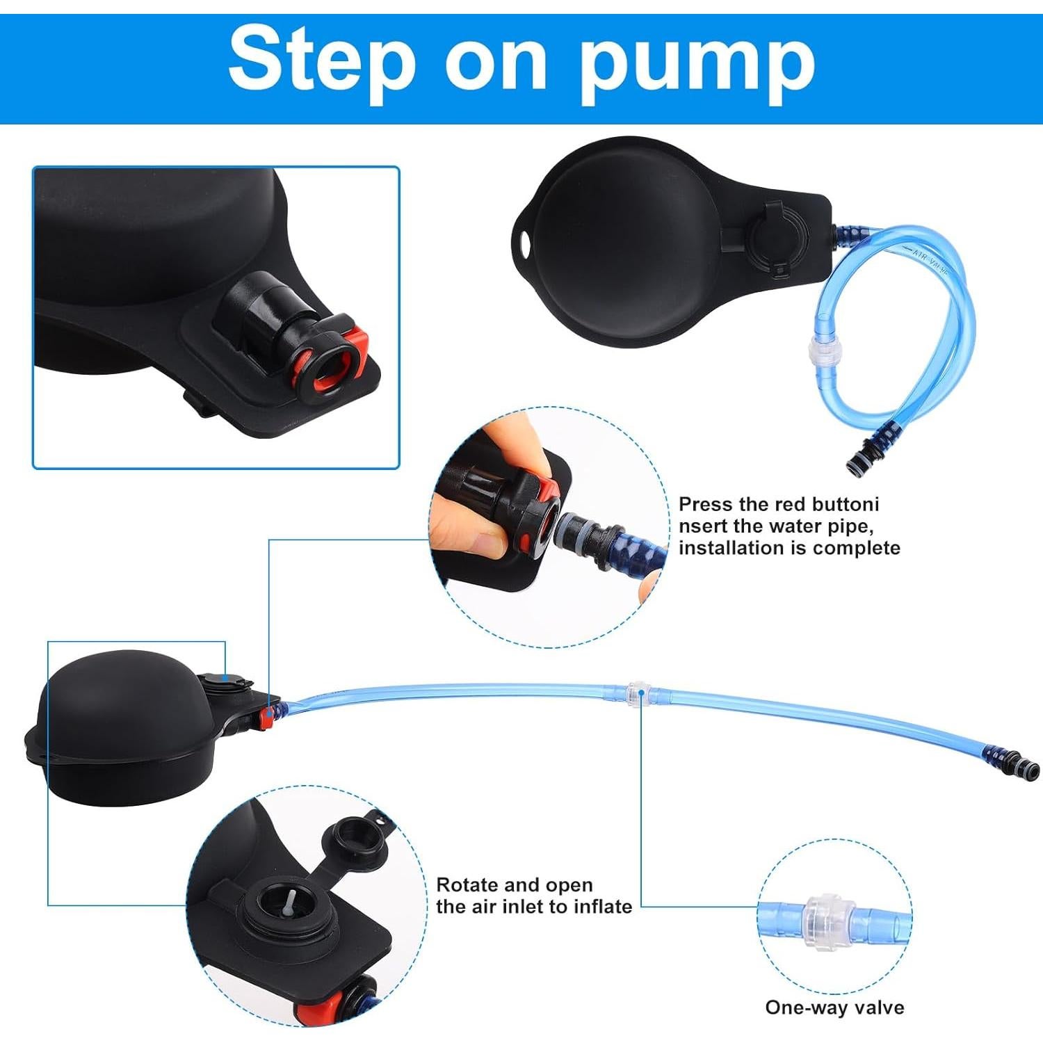 Bolsa de Ducha Camping Zyxformis 20L con Bomba de Pie