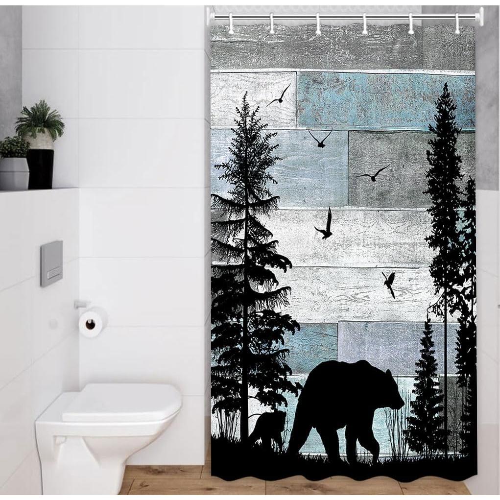 Cortina de Ducha MERCHR Rústica 121.92x182.88 cm Impermeable