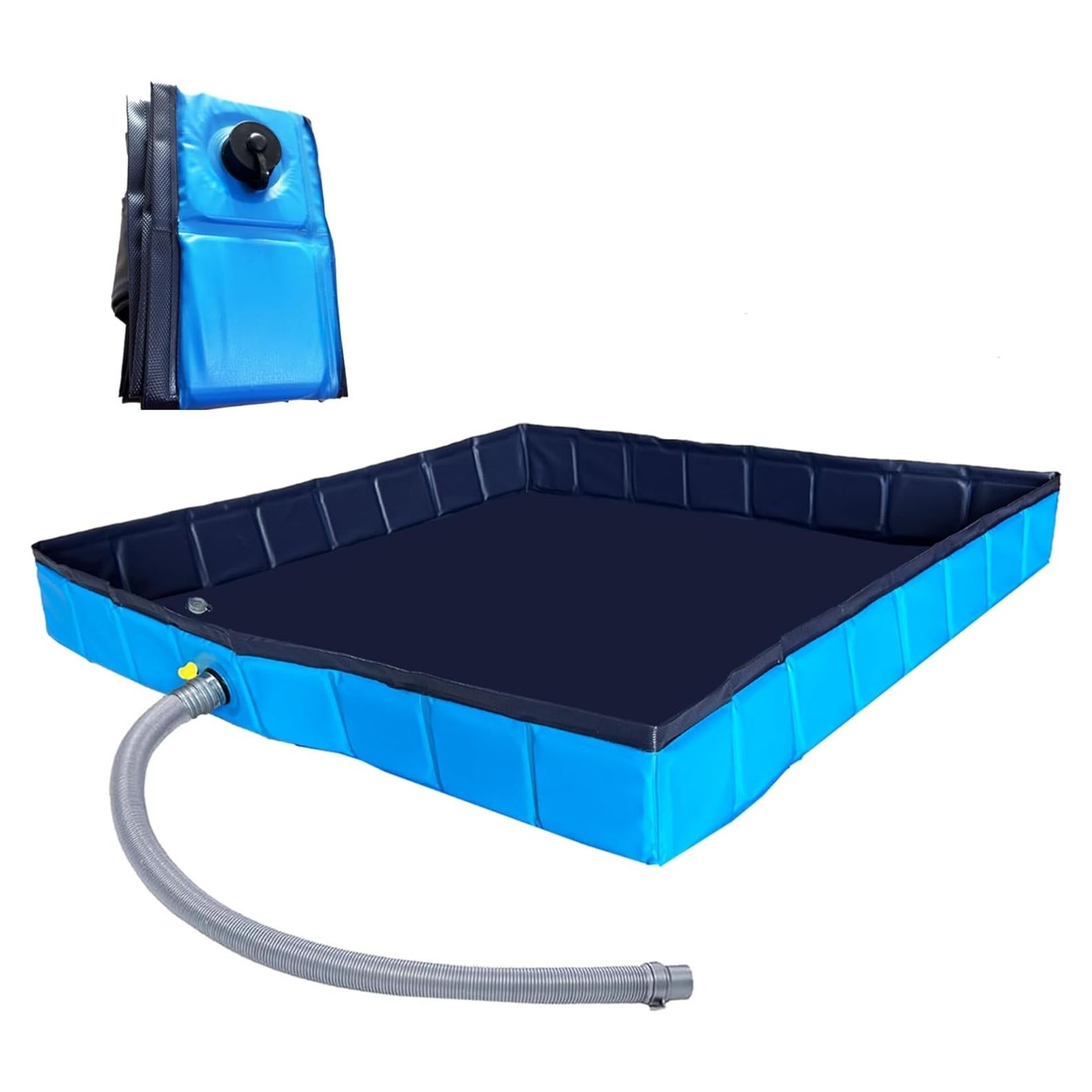 Base de Ducha Portátil DLZZHDP Plegable 104x104cm Azul