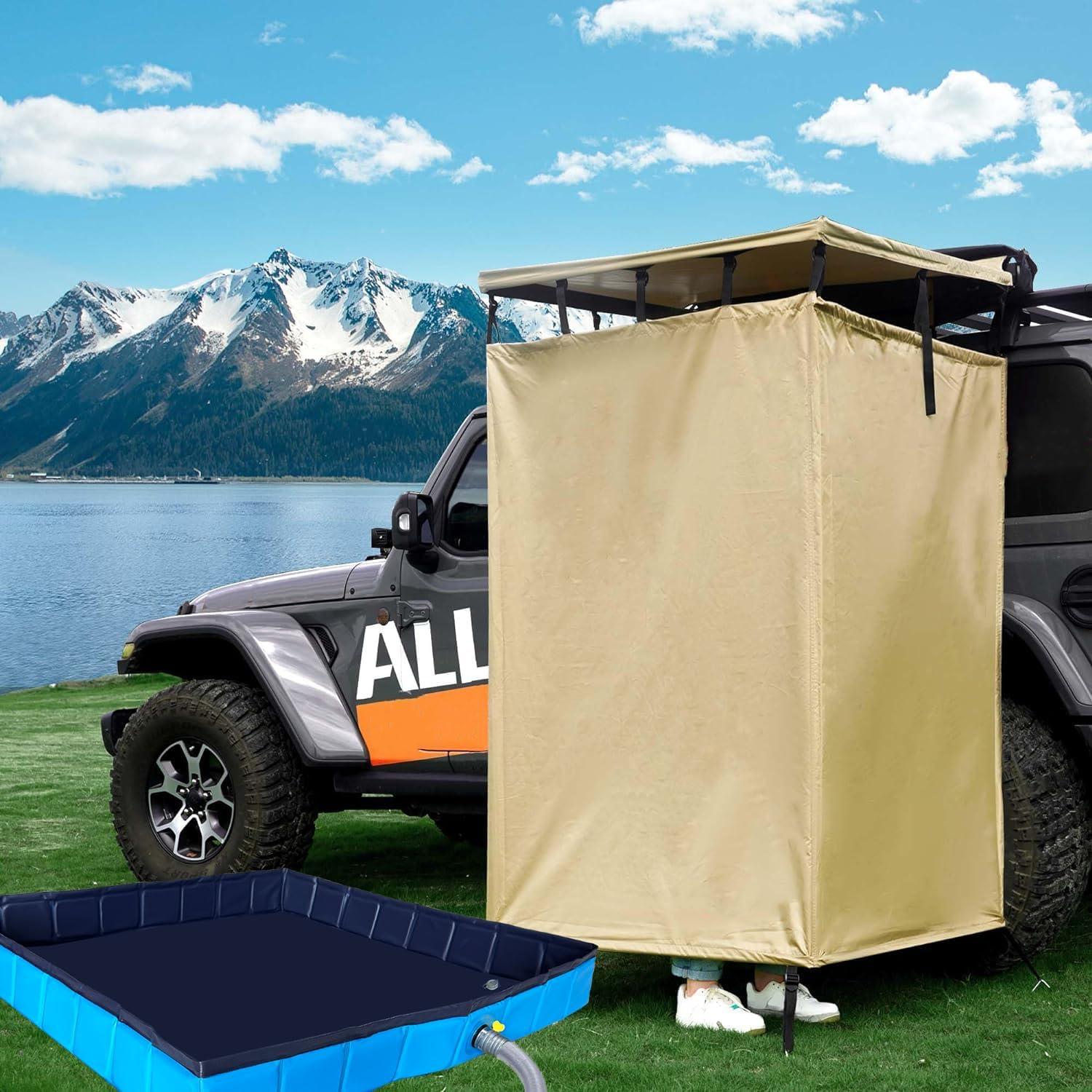 Base de Ducha Portátil DLZZHDP Plegable 104x104cm Azul