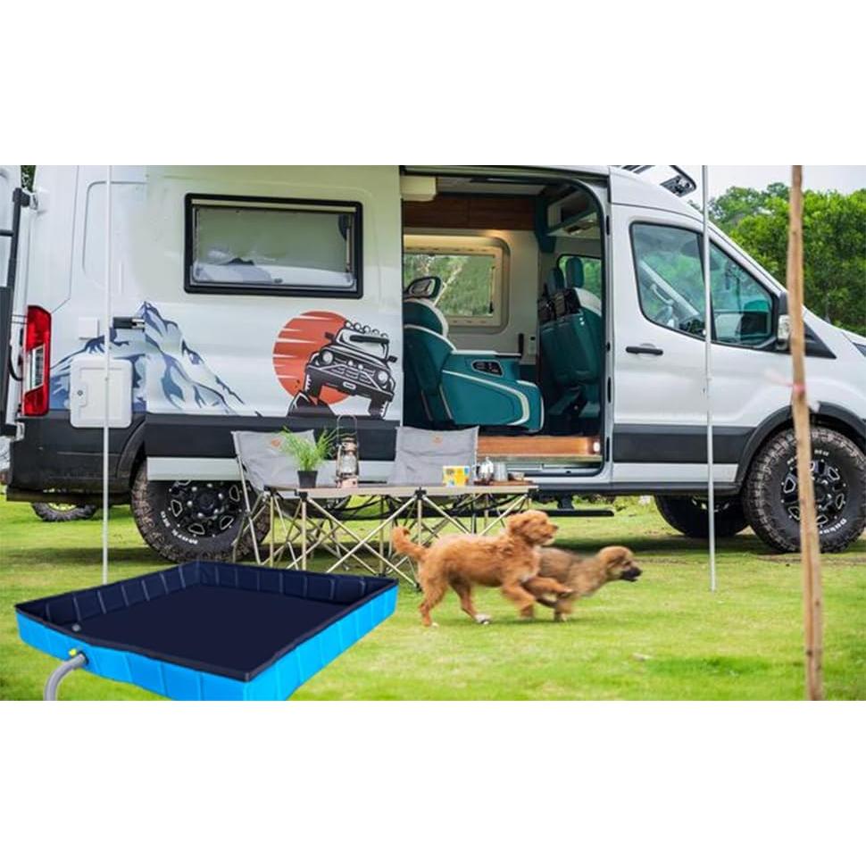 Base de Ducha Portátil DLZZHDP Plegable 104x104cm Azul